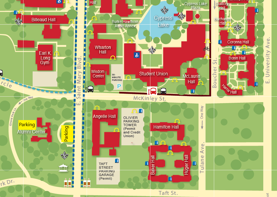 Parking at Alumni Center.png | Office of Orientation